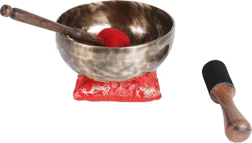 Vista 4 de ESK - Juego de cuencos tibetanos de 7 pulgadas, meditación, decoración zen, curación espiritual y corporal y limpieza energética, hecho a mano