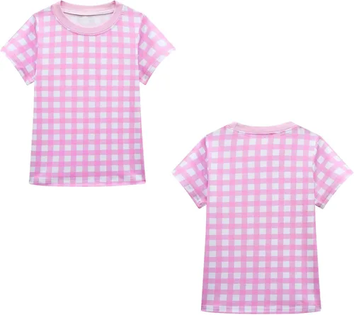 Vista 2 de Wekoyaee Disfraz rosa para niñas, disfraz de fiesta elegante
