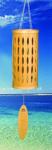 Vista 5 de Woodstock Chimes Signature Collection, campanilla Aloha, diseños de decoración natural de 28 pulgadas, regalos costeros, campanillas de viento