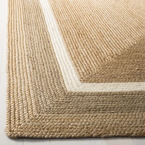 Vista 4 de SAFAVIEH Natural Fiber Collection NF883B - Alfombra de pasillo, 2 pies 3 pulgadas x 16 pies, natural, gris y marfil, hecha a mano