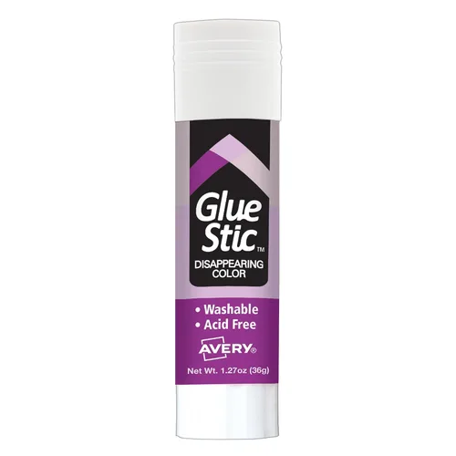 Vista 9 de Avery Pegamento en barra, morado que desaparece, lavable, no tóxico, 1.27 oz, 6 barras de pegamento (98071)