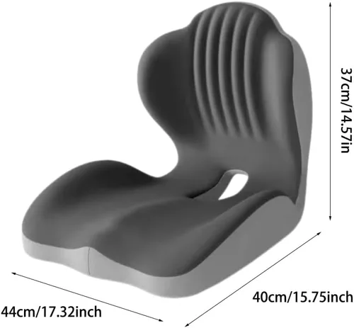 Vista 2 de SakerPlus Cojín ergonómico de espuma viscoelástica, cojín para silla de oficina en forma de L y cojín de asiento de automóvil para sentarse durante