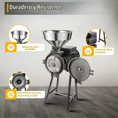 Vista 3 de Molino eléctrico de grano 2200W-negro