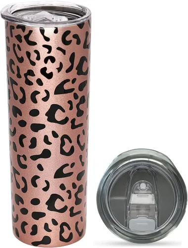 Vista 9 de Vasos delgados para perros de 20 onzas, taza de viaje para mamá, vaso con estampado de patas con tapa para mujeres, regalos de festival compuesto