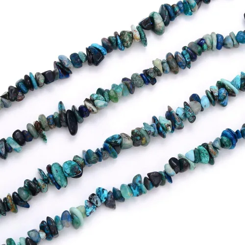 Vista 48 de Adabele Cuentas sueltas de gema de Amazonita azul natural de 31 pulgadas, astillado, con agujero perforado, forma libre, de 5 mm a 8 mm, separador