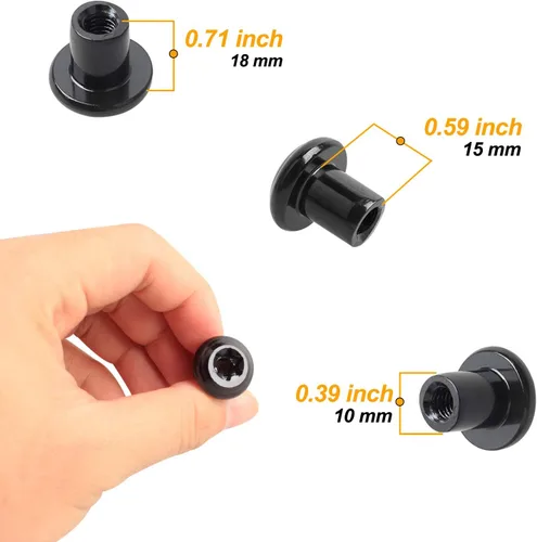 Vista 3 de NDRUSH Tuercas de bisagra de puerta Cerradura de bisagra antioxidante compatible con Jeep Wrangler JK 2007-2018