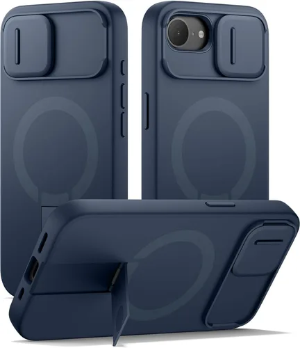 Vista 15 de SURITCH Funda para iPhone Air con cubierta de control de cámara, funda deslizante para cámara y soporte ajustable, compatible con MagSafe, a prueba