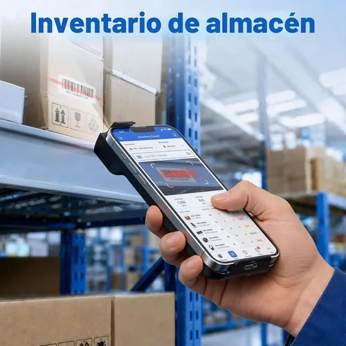 Vista 7 de Tera Escáner de código de barras inalámbrico 1D 2D QR portátil clip trasero 3 en 1 2.4 GHz inalámbrico y USB con cable y compatible con Bluetooth