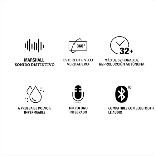 Vista 12 de Marshall Emberton III - Altavoz Bluetooth portátil, diseño resistente e impermeable IP67, sonido estéreo fuerte, graves profundos con tiempo