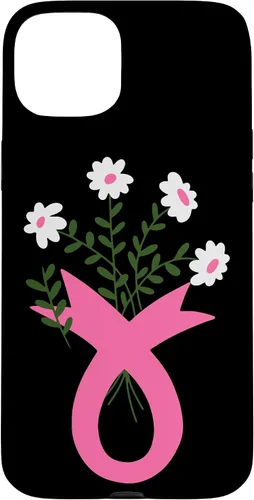 Vista 9 de Flower Jar Pink Ribbon Breast cancer Awareness Month Women Case for iPhone 16
