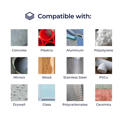 Vista 9 de Bond It Gripbond PRO, sellador y adhesivo híbrido avanzado, compuesto de unión elástica impermeable pintable, sin disolventes, reparación
