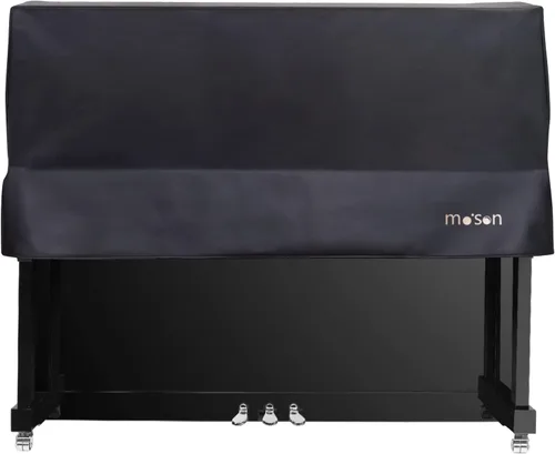 Vista 2 de La cubierta vertical para piano mantiene tu teclado seguro con nuestro paño para cubierta antipolvo (negro)