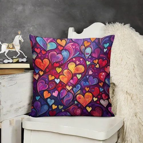 Vista 14 de Funda de almohada decorativa abstracta con textura de mármol naranja, rosa y verde, suave, doble cara, 12 x 12 pulgadas, con textura de mármol
