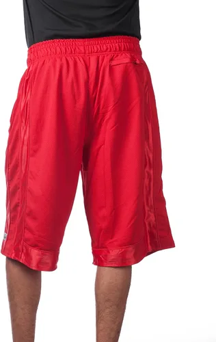Vista 3 de Pro Club - Camiseta de manga larga para hombre, de algodón pesado y con cuello redondo, Rojo