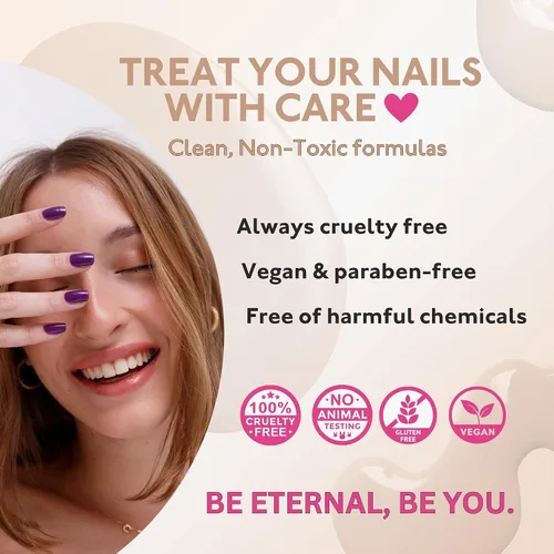 Vista 7 de Eternal Juego de 4 esmaltes de uñas: larga duración, secado rápido y libre de crueldad. Fabricado en Estados Unidos - 0.46 onzas líquidas cada uno