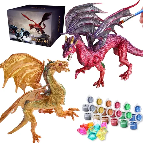 Vista 7 de Kits de pintura de juguetes de dragón SOLDAY para niños Artes y manualidades Edades 3 6 5 7 9 12 Niños Niñas para hacer tus propias figuras pintadas