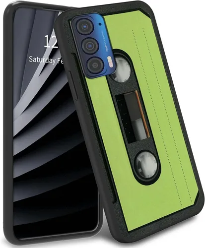 Vista 28 de Funda delgada para Moto Edge 2021 TPU con diseño de hojas de arte, cubierta de protección de cuerpo completo de goma de gel suave para Motorola Edge