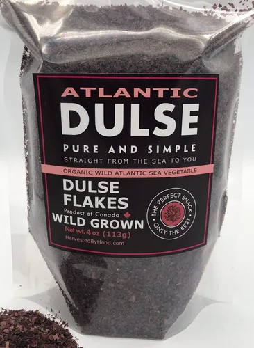 Vista 6 de Organic Atlantic Dulse Flakes 4 oz – Certificado Orgánico – Flakes suaves – Wild Pure & Simple – Wild Cosechado – Yodo – Sustituto de tocino