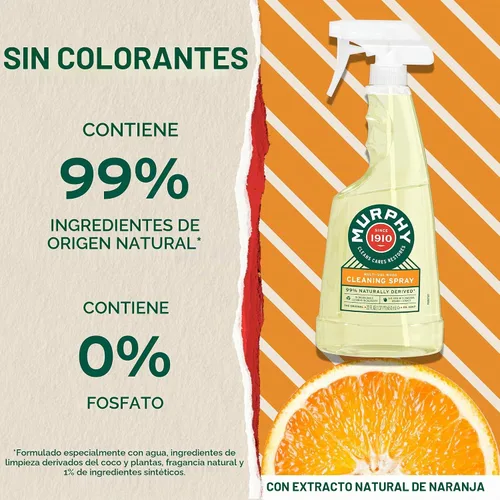 Vista 4 de Murphy - Jabón de aceite limpiador de madera, naranja (01031CT)