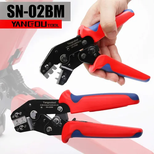 Vista 6 de Yangoutool Engarzadora JST: AWG28-20 (0.08-0.5mm²), compatible con XH 2.54, 3.96, PH2.0, PX, SM, SH, Molex, conectores Dupont Modelo SN02BM