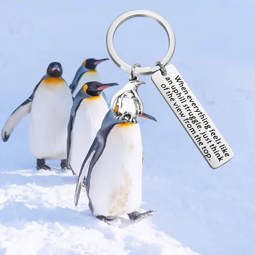 Vista 7 de KUIYAI - Llavero de pingüino con diseño de pingüino, regalo para mujer