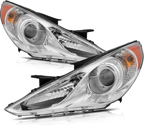 Vista 25 de Conjunto de faros delanteros LSAILON para Hyundai Sonata 2011-2014 Carcasa negra+92101-3Q000+luz alta: H1