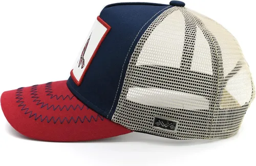 Vista 4 de Gorra de béisbol de Kayak Trucker para hombres y mujeres, ajustable, transpirable, de malla, color azul, Azul