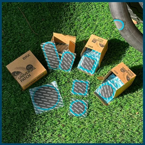 Vista 5 de PAX 50 Piezas 32mm Parches Universales Redondos de Reparación de Tubo y Neumático, para Neumáticos Radiales y de Capas de Polarización, Motocicleta