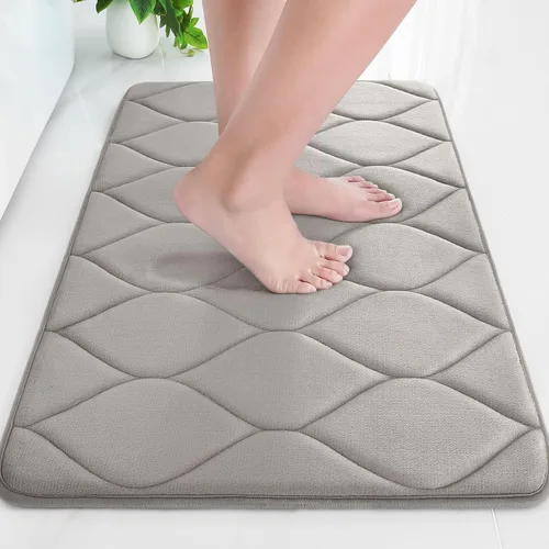 Vista 42 de Colorxy - Alfombra de baño de espuma viscoelástica, ultrasuave y antideslizante, absorbe el agua, lavable a máquina, tapete para suelos de ducha