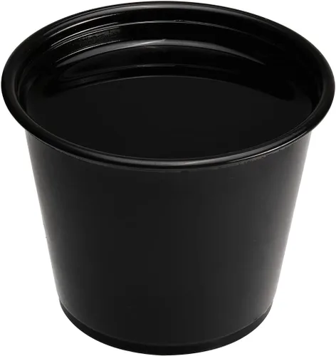 Vista 22 de Restaurantware RW Base - Tazas de salsa de 0.8 onzas, 2000 tazas de condimento aptas para microondas, resistentes a las grietas, desechables de Negro