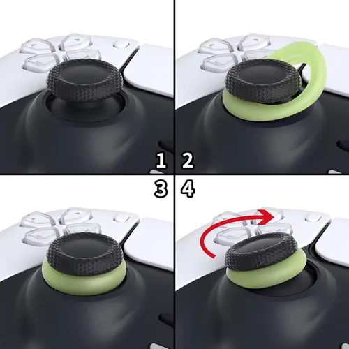 Vista 4 de PlayVital 3 Pairs Silicone Aim Assist Target Motion Control Precision Rings for ps5, for ps4, for Xbox Series XS One 360, for Switch Pro, for