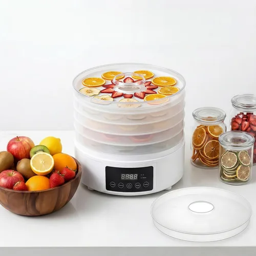 Vista 5 de ZOOFOX Paquete de 6 hojas de rollos de frutas, hojas redondas de plástico deshidratador con bordes, alfombrillas reutilizables para secadora