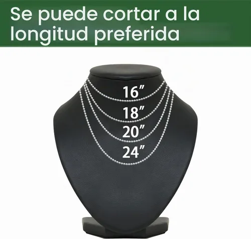 Vista 5 de 100 unidades de cadena de identificación para perro, cadena de bolas a granel, cadena militar para perros para hombres, cadenas de collar de cuentas