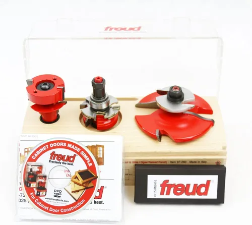Vista 4 de Freud, 97-100, set de tres unidades para gabinete con 99-515 y 99-260 carril y style bits.