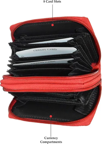 Vista 6 de Leatherboss - Cartera de piel con doble cremallera con seguridad RFID