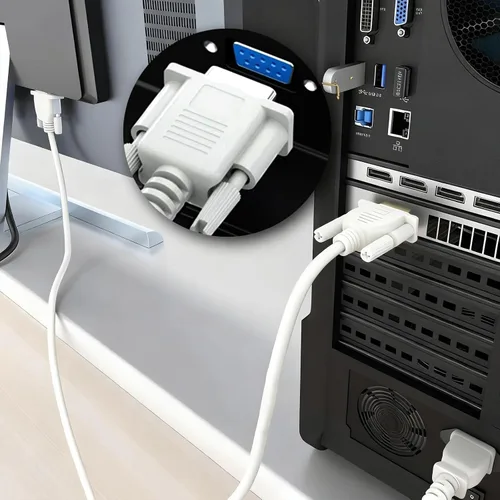 Vista 6 de Cable de extensión recto DB9 de 9 pines/RS232 macho a hembra de 15 pies y 16.4 ft