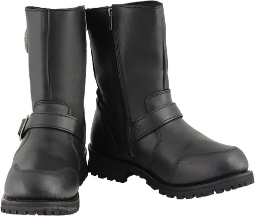 Vista 2 de Milwaukee Leather MBM9090 - Botas de motocicleta para hombre, de 9 pulgadas, con protector de palanca de cambios