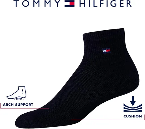 Vista 3 de Tommy Hilfiger Calcetines deportivos para hombre Calcetines de tobillo de corte cuarto 12