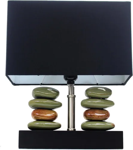 Vista 6 de Elegant Designs LT1147-BLK Zen Garden - Lámpara de mesa apilada, color negro