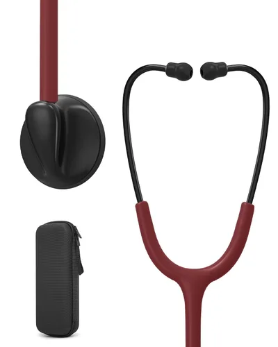 Vista 19 de Estetoscopio de una sola cabeza para médicos/enfermeras/estudiantes de escuela de enfermería, uso médico y doméstico con etiqueta de nombre de Tubo