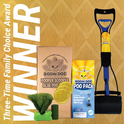 Vista 2 de Bodhi Dog Paquete completo de caca azul + bolsas biodegradables para recogedor de excrementos