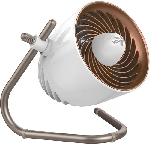 Vista 7 de Vornado Pivot - Ventilador de circulación de aire personal, 6 pulgadas, ventilador de viaje portátil silencioso, 3 velocidades, champán