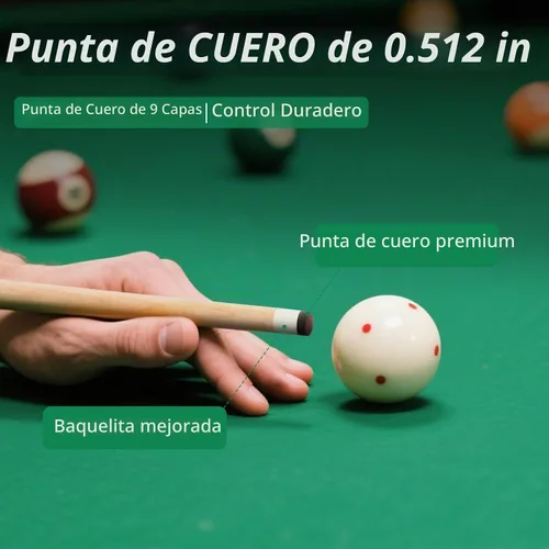 Vista 4 de AKLOT Palo de billar profesional de 58 pulgadas para taco de billar, juego de 4/5 de arce canadiense de baja desviación 18 19 20 20 21 oz