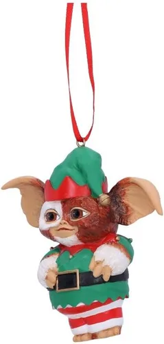 Vista 2 de Nemesis Now Adorno colgante de elfo Gizmo con licencia oficial de Gremlins, verde, 3.7 in