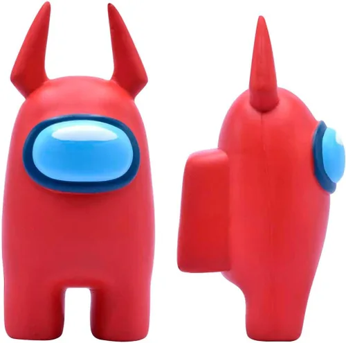 Vista 6 de Among Us Mega SquishMe – Juguete Squishy Oficial Red Devil – Grande de 7″ Alivio del Estrés y Personaje Coleccionable