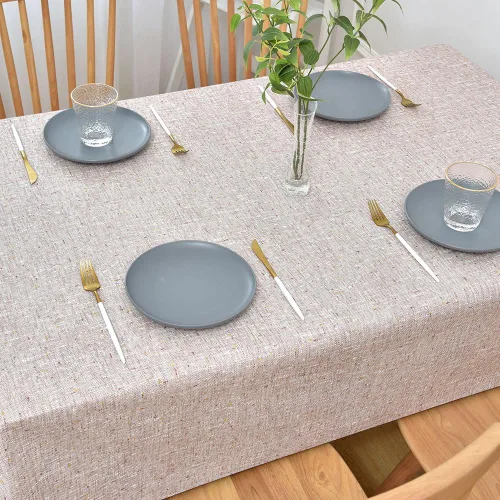 Vista 5 de Mantel Impermeable Limpiable para Mesa Rectangular, Manteles de Vinilo Resistente para Exteriores, Cubierta de Mesa de PVC para Picnic
