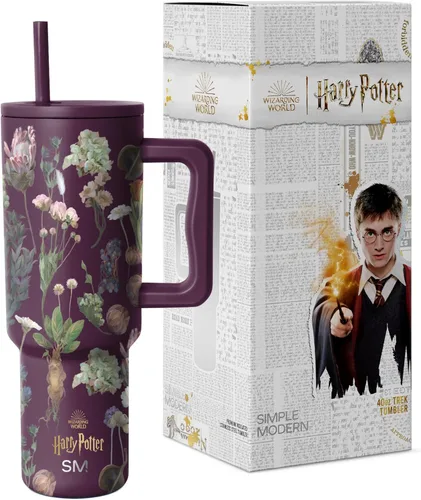 Vista 23 de Simple Modern Disney - Vaso de 40 onzas con asa y tapa con pajilla, botella de agua reutilizable aislada de acero inoxidable de viaje, regalos