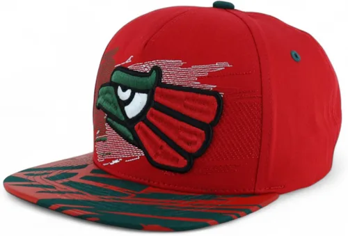 Vista 4 de Hecho En Mexico Águila 3D Bordada Gorra Plana con Cierre Snapback Verde oscuro Negro 4