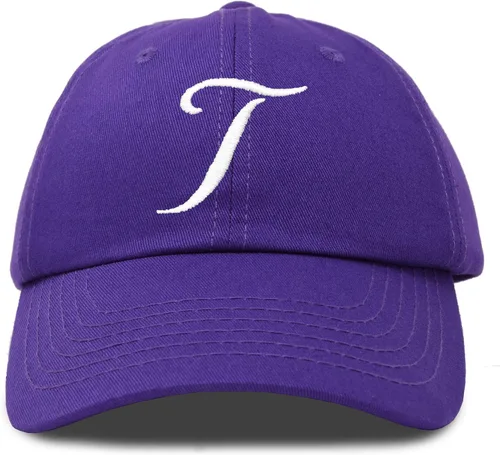Vista 17 de DALIX Gorra de béisbol con letra T para mujer, con monograma y bordado cursivo Beige