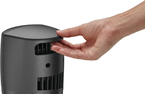 Vista 5 de Lasko Ventilador de Torre de Mesa Portátil Twist-Top™ de 12 pulgadas de 3 Velocidades con Oscilación Amplia para Dormitorio, Oficina, Negro, 4911